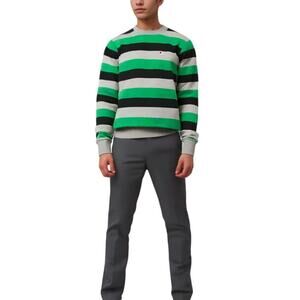 Champion Mens Vintage Striped Green Black Gray Sweatshirt Size 2XL